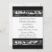 Cartes d'invitation pour le déjeuner de la mariée  (Dos)