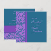 Cartes d'invitation pour le déjeuner d'une nuptial (Devant / Derrière)