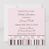 Cartes d'invitation pour le déjeuner nuptial Pink  (Dos)
