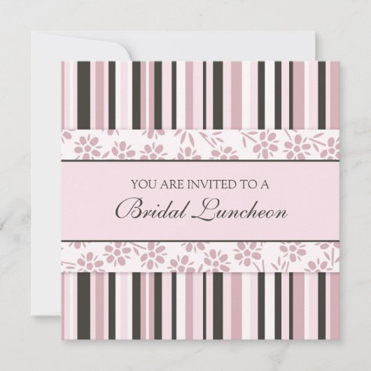 Cartes d'invitation pour le déjeuner nuptial Pink  (Devant)