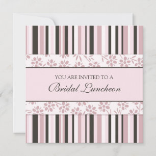 Cartes d'invitation pour le déjeuner nuptial Pink 
