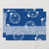 Cartes d'invitation pour le dîner de Noël (Devant / Derrière)