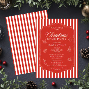 Cartes d'invitation pour le dîner de Noël de l'ent