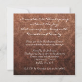 Cartes d'invitation pour le dîner de Thanksgiving  (Dos)