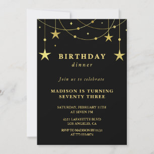 Cartes d'invitation pour le dîner des étoiles d'or