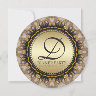 Cartes d'invitation pour le dîner "Fractales à den