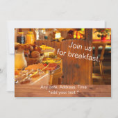 Cartes d'invitation pour le petit-déjeuner (Devant)