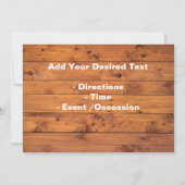 Cartes d'invitation pour le petit-déjeuner (Dos)