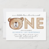 Cartes d'invitation pour le premier anniversaire d (Devant)