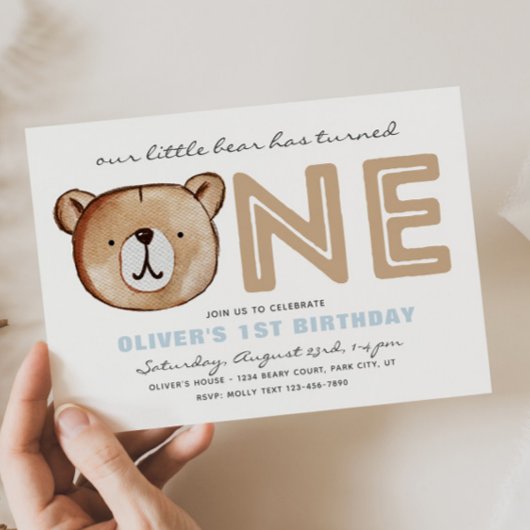 Cartes d'invitation pour le premier anniversaire d