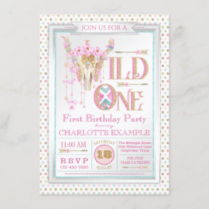 Cartes d'invitation pour le premier anniversaire d