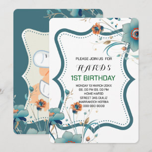 Cartes d'invitation pour le premier anniversaire F