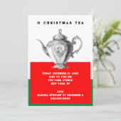 Cartes d'invitation pour le thé de Noël (Debout devant)