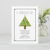 Cartes d'invitation pour le thé de Noël (Debout devant)