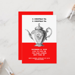 Cartes d'invitation pour le thé de Noël