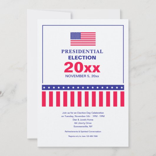 Cartes d'invitation pour l'élection 2  (Devant)