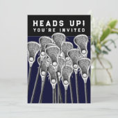 Cartes d'invitation pour l'équipe de crosse (Debout devant)