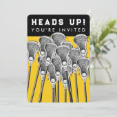 Cartes d'invitation pour l'équipe de crosse (Debout devant)