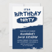 Cartes d'invitation pour les 100 ans Hommes Graffi (Devant)
