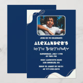 Cartes d'invitation pour les 10 ans garçon photo s (Devant / Derrière)