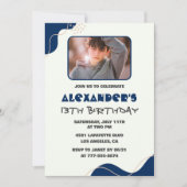 Cartes d'invitation pour les 13 ans garçon simple (Devant)