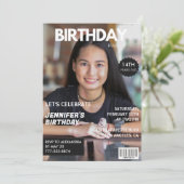 Cartes d'invitation pour les 14 ans fille couvertu (Debout devant)
