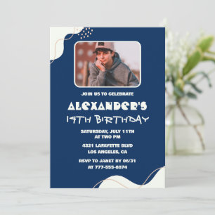 Cartes d'invitation pour les 14 ans garçon photo s