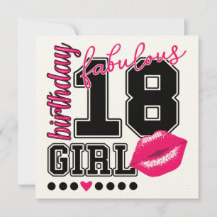 Cartes d'invitation pour les 18 ans d'une fille, B