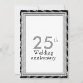 Cartes d'invitation pour les 25 ans - Argent (Devant)