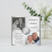 Cartes d'invitation pour les 25 ans d'anniversaire (Debout devant)