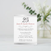 Cartes d'invitation pour les 25 ans de mariage (Debout devant)