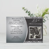 Cartes d'invitation pour les 25 ans de mariage (Debout devant)