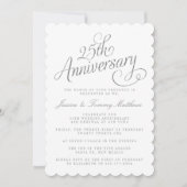 Cartes d'invitation pour les 25 ans de mariage (Devant)