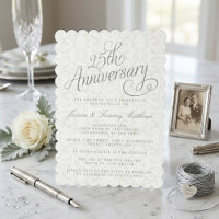 Cartes d'invitation pour les 25 ans de mariage