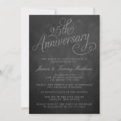 Cartes d'invitation pour les 25 ans de mariage (Devant)