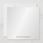 Cartes d'invitation pour les 25 ans de mariage ave (Dos)