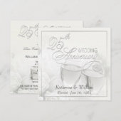 Cartes d'invitation pour les 25 ans de mariage - C (Devant / Derrière)