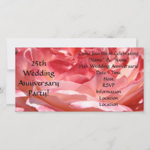 Cartes d'invitation pour les 25 ans de mariage Ros