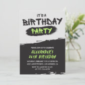 Cartes d'invitation pour les 26 ans d'hommes Graff (Debout devant)