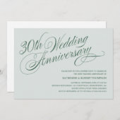Cartes d'invitation pour les 30 ans de mariage de (Devant / Derrière)
