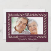 Cartes d'invitation pour les 35 ans de mariage (Devant)