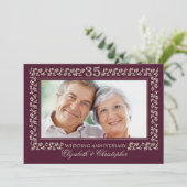 Cartes d'invitation pour les 35 ans de mariage (Debout devant)