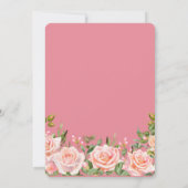 Cartes d'invitation pour les 35 ans Fleur rose Mod (Dos)