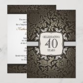 Cartes d'invitation pour les 40 ans d'anniversaire (Devant / Derrière)