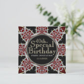 Cartes d'invitation pour les 40 ans de Diva Red Di (Debout devant)