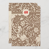 Cartes d'invitation pour les 40 ans de mariage (Devant / Derrière)
