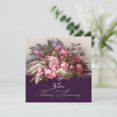Cartes d'invitation pour les 45 ans de mariage (Debout devant)