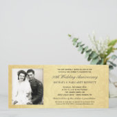 Cartes d'invitation pour les 50 ans - Damassé doré (Debout devant)