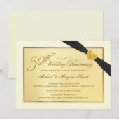 Cartes d'invitation pour les 50 ans de mariage (Devant / Derrière)