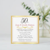 Cartes d'invitation pour les 50 ans de mariage (Debout devant)